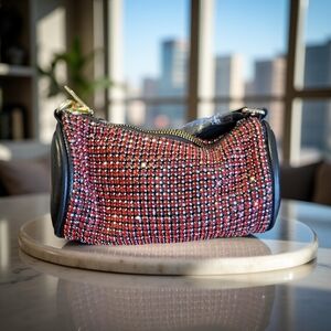 NWOT Red and Black with Goldtone hardware Crossbody Bag